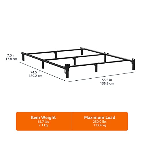 Metal Bed Frame, 9-Leg Support Base for Box Spring and Mattress, view 3
