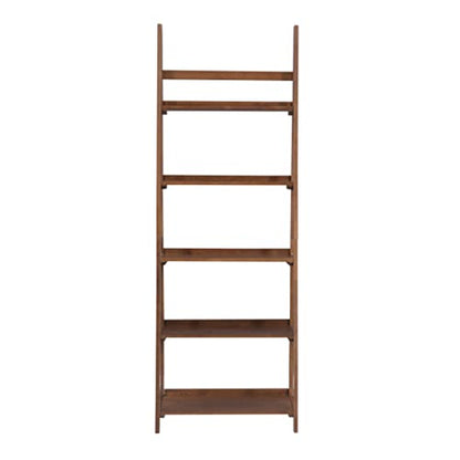 Melissa Walnut Mid-Century 5 Shelf Bookcase