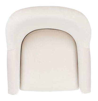 Safavieh Home Brienne Retro Glam Ivory Velvet and Brass Arm Chair