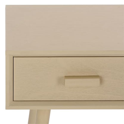SAFAVIEH Home Collection – Dean Sand 2-Drawer Console Table, Mid-Century Modern Entryway & Living Room Accent (COF5701F)