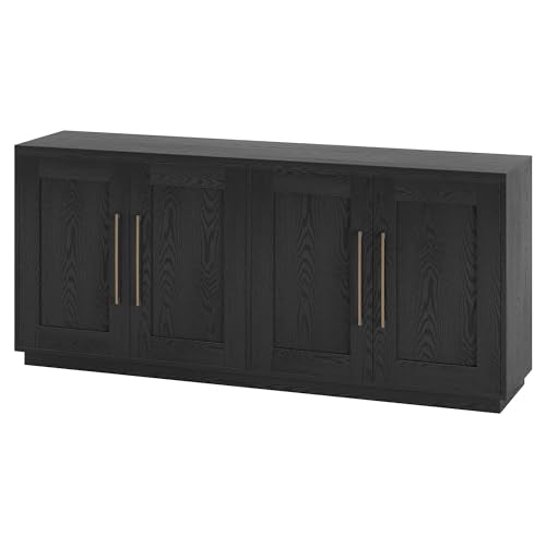 Henn&Hart 68" Modern Sideboard Buffet Cabinet, Natural Black, view 7