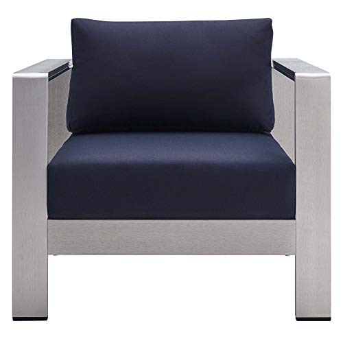 Shore Aluminum 4 Piece Outdoor Patio Furniture Set | Sturdy Anodized Frames | Sunbrella Cushions | Ideal for Casual Gatherings