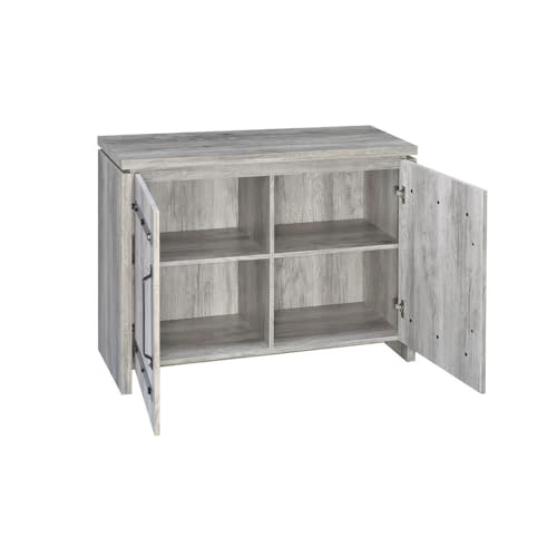 Grey Driftwood 2 Door Accent Cabinet