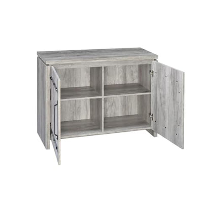 Grey Driftwood 2 Door Accent Cabinet