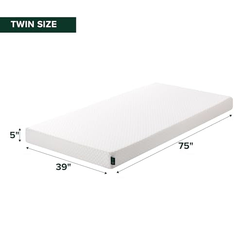 Zinus 5 Inch Twin Cooling Essential Memory Foam Mattress, Medium Feel, view 3