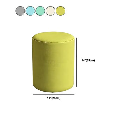 Home Pouf Ottoman, Contemporary Footstool Ottoman Fabric Upholstered Foot Rest Foot Stool Poufs for Bedroom Living Room Home Furniture, 11" L x 11" W x 14" H (Light Gray, 2 Piece Set)