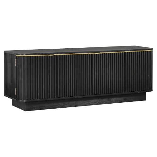 59.1" Fluted TV Stand with Storage Cabinets, view 6