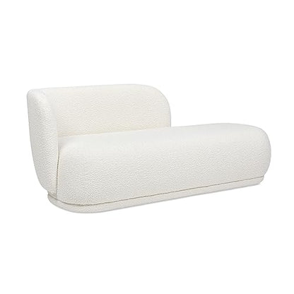 Jennifer Taylor Home Aire 75" RAF Modern Rounded Chaise Lounge Ivory White, view 2