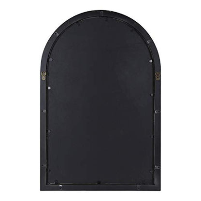 Audubon Farmhouse Wall Mirror, 24 x 36, Rustic Brown, Modern Arched Mirror for Wall