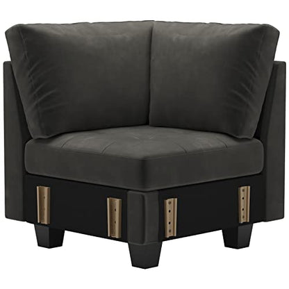 Corner Seat Module for Modular Sectional Sofa Grey