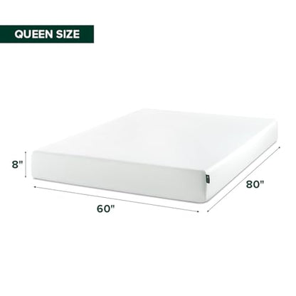 Zinus 8 Inch Queen Green Tea Memory Foam Mattress, Medium Firm Feel, view 3