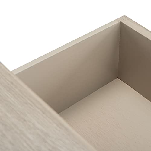 Safavieh Home Collection Haines Greige 2-Drawer Bottom Shelf Console Table