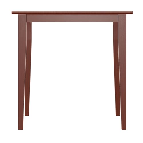 Groveland Wooden Square Dining Table, 29" in Walnut, Practical & Elegant Table for Eating, Study, Work, Sturdy Furniture for Kitchen, Dining Room, Office, Entryway
