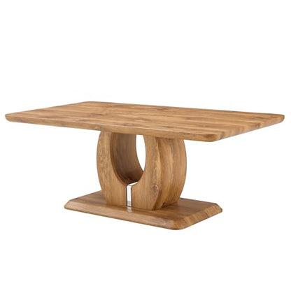 47 Inch Wood Coffee Table, Large Modern Coffee Tables for Living Room, Rectangular Center Table Tea Table Accent Furniture, Brown Wood-Looking Desktop