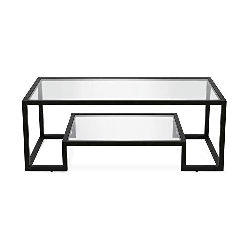 45" Wide Rectangular Coffee Table in Blackened Bronze, Modern coffee tables for living room, studio apartment essentials