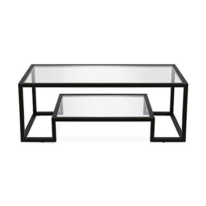 45" Wide Rectangular Coffee Table in Blackened Bronze, Modern coffee tables for living room, studio apartment essentials