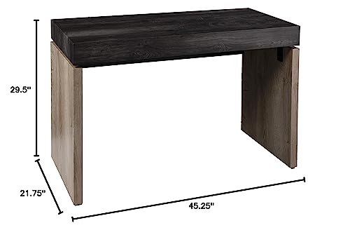 Hapsford Writing Desk - Transitional Design, Black Iron and Wood - Ideal for Home Office, Bedroom (HO1142637)