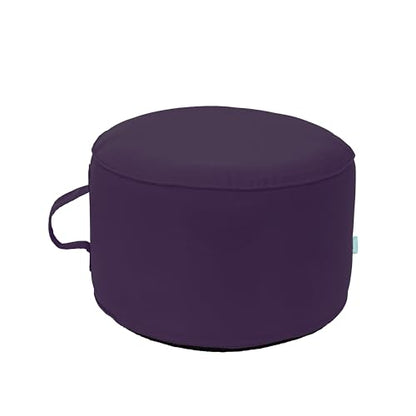 Inflatable Outdoor Ottoman for Patio, Waterproof Round Pouf, Inflatable Foot Rest, Outdoor Footstool for Poolside, Garden，Camping,Purple