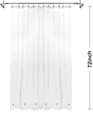 Oeko-tex Certified Shower Curtain Liner Standard Size, Clear, view 3