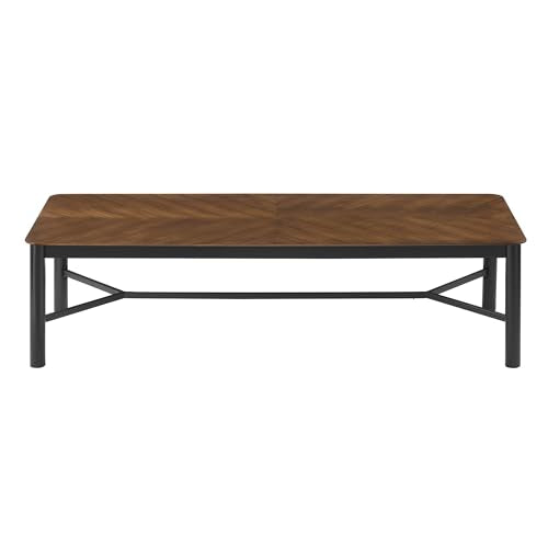 Ashlan 110Inch Dining Table Solid Wood Walnut Finish Modern Kitchen Room Entertaining Home Furniture Quality Stylish Elegant Durable Refined Versatile Contemporary