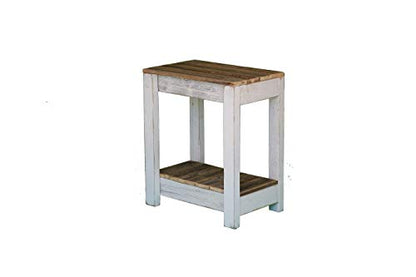 White combo end table, view 6