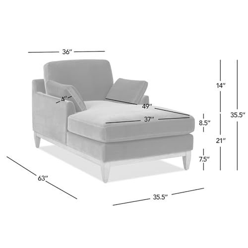 Jennifer Taylor Home Pasadena Modern Farmhouse Chaise Lounge Chair, Olive Green, view 4