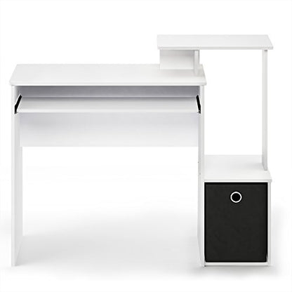 Econ Multipurpose Home Office Computer Writing Desk, White/Black, view 6
