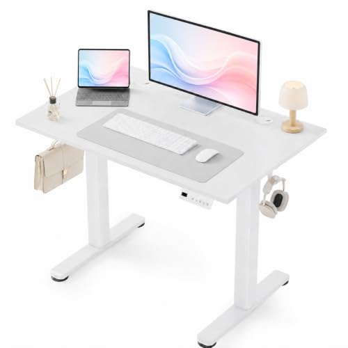 40 x 24 Inch White Electric Standing Desk, view 2