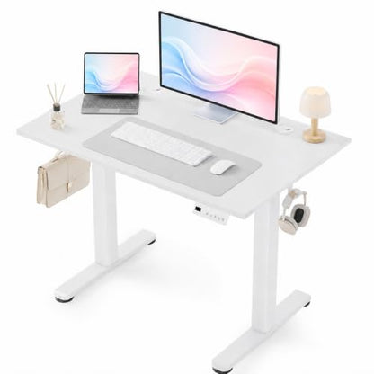 40 x 24 Inch White Electric Standing Desk, view 2
