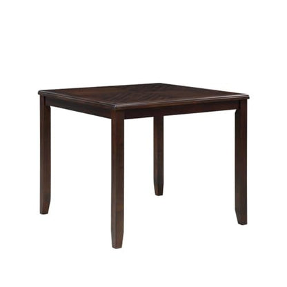 New Classic Furniture Gia Wood and Polyester Fabric 48" Counter Dining Room Table Set for 4 - Brown Cherry