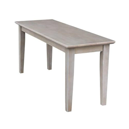 International Concepts Shaker Styled Bench, Washed Gray Taupe