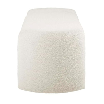 Nebula Boucle Upholstered Storage Bench in Ivory