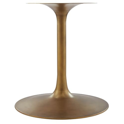 Lippa 48Inch Round Dining Table Pedestal Base Solid Wood Walnut Finish Modern Kitchen Room Entertaining Home Furniture Quality Stylish Elegant Durable Refined