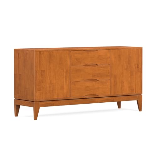 Harper 60" Wide Solid Wood 2-Door Buffet in Teak Brown, view 2