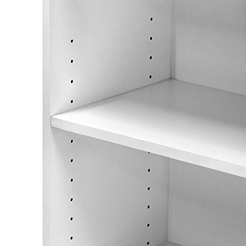 WRIGHT Book Shelf, 3-Tier Modern Bookshelf, Bookcase with Closed Back, 11.6" x 24.5" x 35.3", for Living Room, Bedroom, Home Office, Soft White