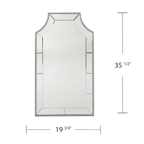 Leaston Decorative Wall Mirror - Transitional Design, Chrome Finish - Fully Assembled - Ideal for Bathroom, Entryway (WS1141517)