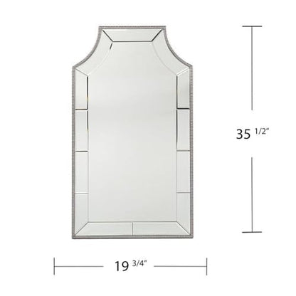 Leaston Decorative Wall Mirror - Transitional Design, Chrome Finish - Fully Assembled - Ideal for Bathroom, Entryway (WS1141517)