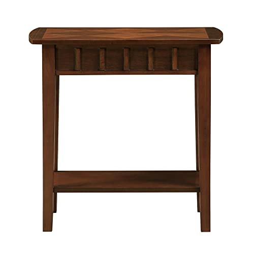 Dennis End Table with Shelf, Espresso