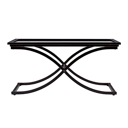 Vogue Cocktail Table - Black - Transitional Design, Black Glass and Wood - Ideal for Living Room, Family Room (CK9940)