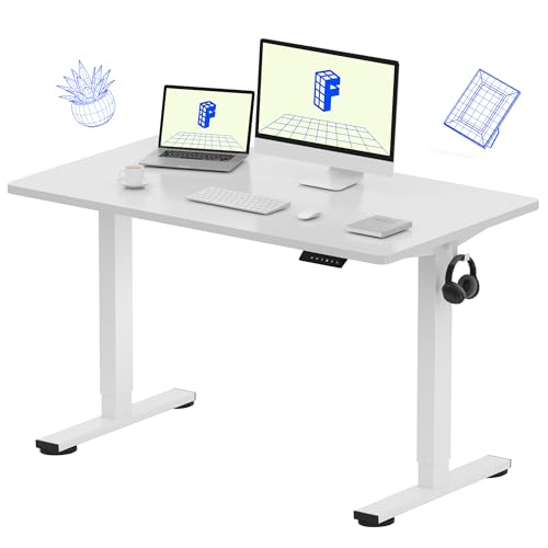 FLEXISPOT EN1 48"x24" One-Piece Standing Desk, White, view 2