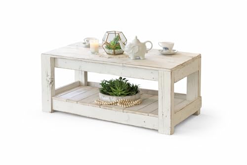 White original coffee table, view 2