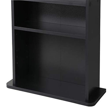5 Tier DVD cd Storage DVD Shelf Adjustable Bookshelf Bookcase Media Storage Organizer Cabinet for CDs, Books, Video Games, Arts