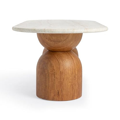 Long Dining Table in Brown,Travertine Ash Wood, view 5