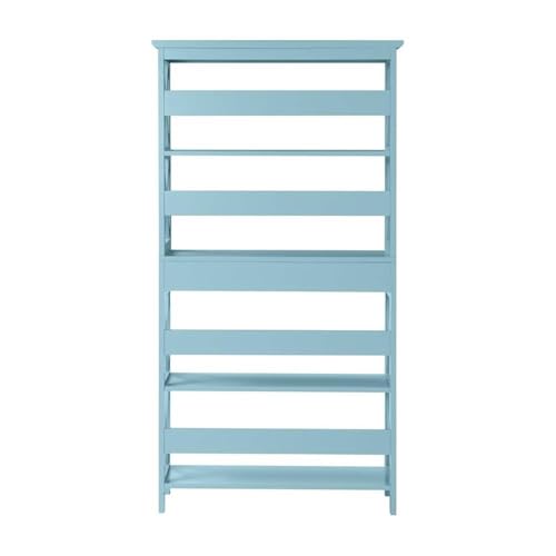 Oxford 5 Tier Bookcase with Drawer, Sea Foam