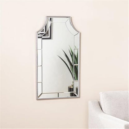 Leaston Decorative Wall Mirror - Transitional Design, Chrome Finish - Fully Assembled - Ideal for Bathroom, Entryway (WS1141517)