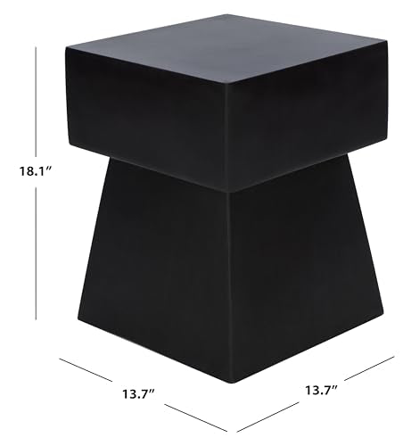 Safavieh Outdoor Zen Black Mushroom Modern Concrete Accent Table