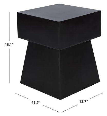 Safavieh Outdoor Zen Black Mushroom Modern Concrete Accent Table