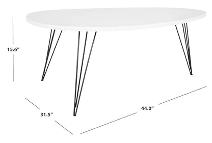 Safavieh Home Collection Wynton Mid-Century Modern White and Black Coffee Table
