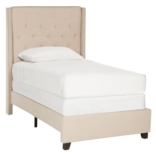 Home Collection Winslet Light Beige & Espresso Bed, Twin
