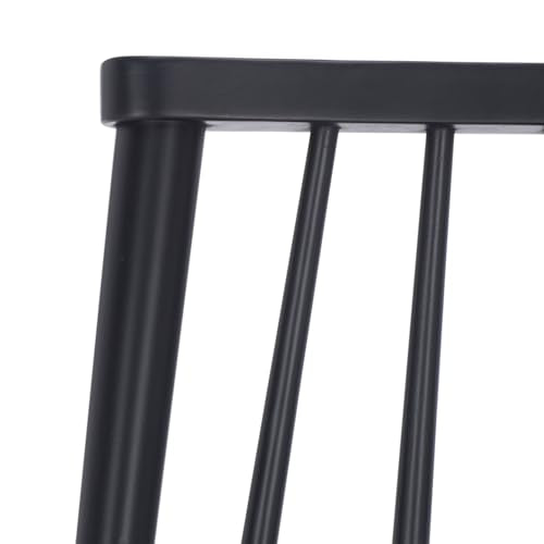 SAFAVIEH Home Collection - Analin Black Dining Chair, Set of 2, Mid-Century Solid Wood Spindle Back Chairs (DCH3302D-SET2)